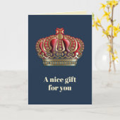 Royal Cross Crown - Gold Blue Red Karte (Gelbe Blume)