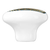 Royal Cross Crown - Gold Blue Red Keramikknauf (Seitenansicht)