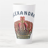 Royal Cross Crown - Gold Blue Red Milchtasse (Vorderseite)