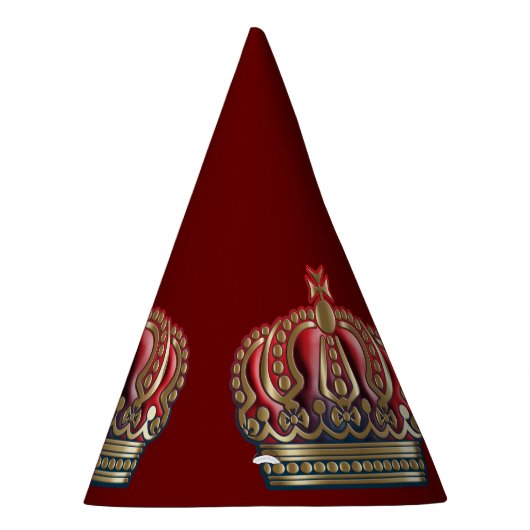 Royal Cross Crown - Gold Blue Red Partyhütchen (Rechts)