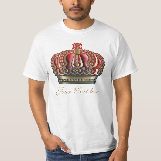 Royal Cross Crown - Gold Blue Red T-Shirt (Vorderseite)