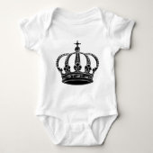 Royal Crown 02 - Black Baby Strampler (Vorderseite)