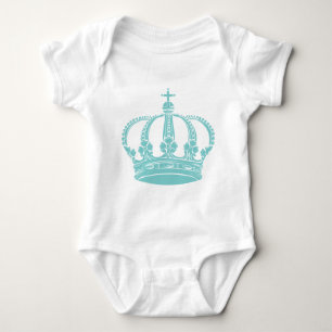Royal Crown 02 - Light Blue Green Baby Strampler