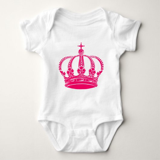 Royal Crown 02 - Neon Red Baby Strampler (Vorderseite)