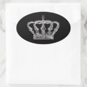 Royal Crown [Dark] Ovaler Aufkleber (Tasche)