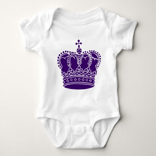 Royal Crown - Deep Lila Baby Strampler (Vorderseite)