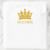 Royal Crown Duchess Golfregion Ovaler Aufkleber (Tasche)
