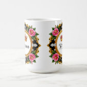 Royal Crown Frame With Diamonds And Floral Border Kaffeetasse (Mittel)