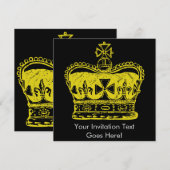 Royal Crown Graphic Einladung (Vorne/Hinten)