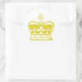 Royal Crown Graphic Runder Aufkleber (Tasche)