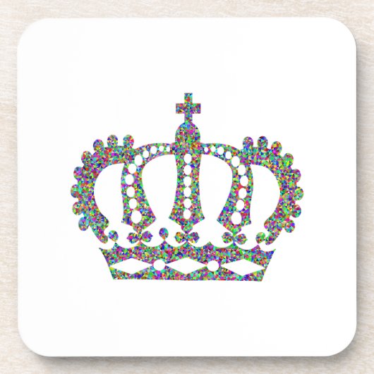 Royal Crown in Mustern Getränkeuntersetzer (Vorderseite)