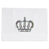 Royal Crown in Mustern Große Geschenktüte (Rückseite)