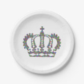 Royal Crown in Mustern Pappteller (Vorderseite)