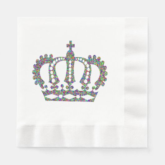 Royal Crown in Mustern Serviette (Vorderseite)