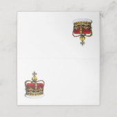 Royal Crown in Red and Gold Platzkarte (Außenseite Aufgefaltet)