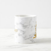 Royal Crown Initial Letter Monogram Name Marble Kaffeetasse (Mittel)