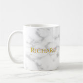 Royal Crown Initial Letter Monogram Name Marble Kaffeetasse (Links)