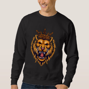 Royal Crown Lion King Herren Sweatshirt