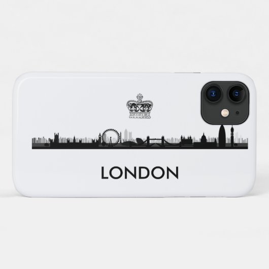 Royal Crown London Skyline Case-Mate iPhone Hülle (Rückseite (Horizontal))