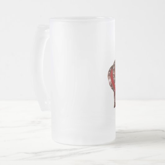 "Royal Crown" Mattglas Bierglas (Vorderseite Links)