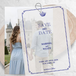 Royal Crown Medieval Fantasy Wedding Save the Date Pergament Einladungen
