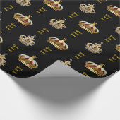 Royal Crown mit Perlen und Juwelen Personalisiert Geschenkpapier (Ecke)