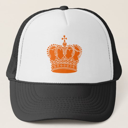 Royal Crown - Orange Truckerkappe (Vorderseite)