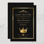 Royal Crown Prince Baby Dusche Einladung (Vorne/Hinten)