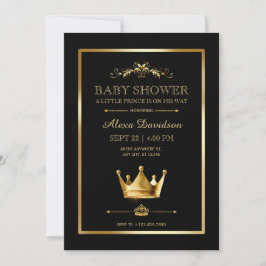 Royal Crown Prince Baby Dusche Einladung