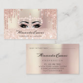 Royal Crown Prince Makeup Artist Lashes Rose Terminkarte (Vorne/Hinten)