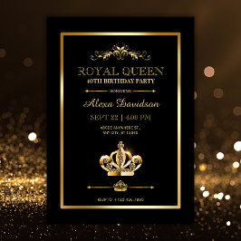 Royal Crown Queen Geburtstag Einladung