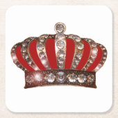 "Royal Crown" Rechteckiger Pappuntersetzer (Vorderseite)