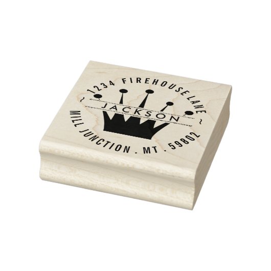 Royal Crown Rücksendeadresse Briefmarke Gummistempel (Stempel)