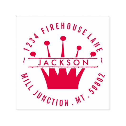 Royal Crown Self-Inking Rücksendeadresse Briefmark Permastempel (Design)