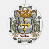 Royal Crown Shield Surname Ornament (Links)