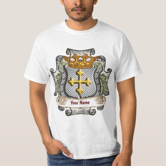 Royal Crown Shield Surname T - Shirt (Vorderseite)