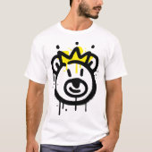 Royal Crown Teddy Bear Graffiti Design T-Shirt (Vorderseite)