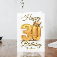 Royal Crown und Golden Accents 30. Geburtstag