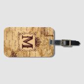 Royal Crown Vintag Name Pattern Beige Gepäckanhänger (Vorderseite (Horizontal))