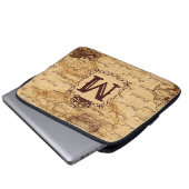 Royal Crown Vintag Name Pattern Beige Laptopschutzhülle (Vorne Knopf)