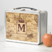 Royal Crown Vintag Name Pattern Beige Metall Brotdose (Beispiel)