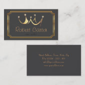 Royal Crown Wine Maker Taster Weinkeller Sommelier Visitenkarte (Vorne/Hinten)