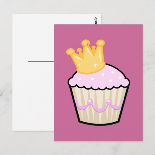 Royal Cupcake Postcard Postkarte (Vorne/Hinten)