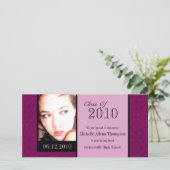 Royal Damask Abschluss Ankündigung Foto-Karten (Stehend Vorderseite)