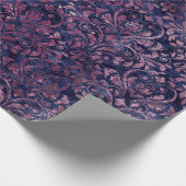 Royal Damask Crushed Velvet Lila Plumstead Ameth Geschenkpapier (Ecke)