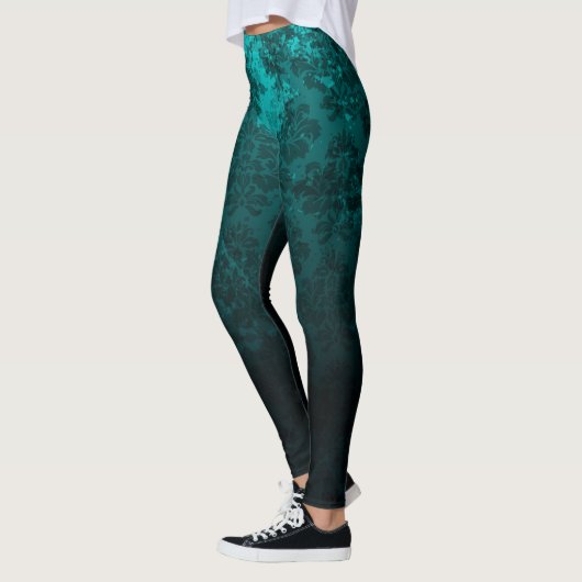 Royal Damask Türkis Design Leggings (Links)