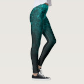Royal Damask Türkis Design Leggings (Rechts)