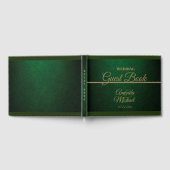 Royal Dark Green & Gold Wedding Gästebuch (Voll)