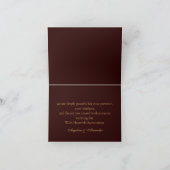 Royal Deep Burgundy Personalized Dankeskarte (Innenseite)