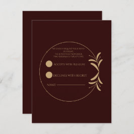 Royal Deep Burgundy Personalized RSVP Card